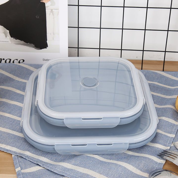 Silicone Lunch Box - Microwave-Safe Round Bowl for Adults