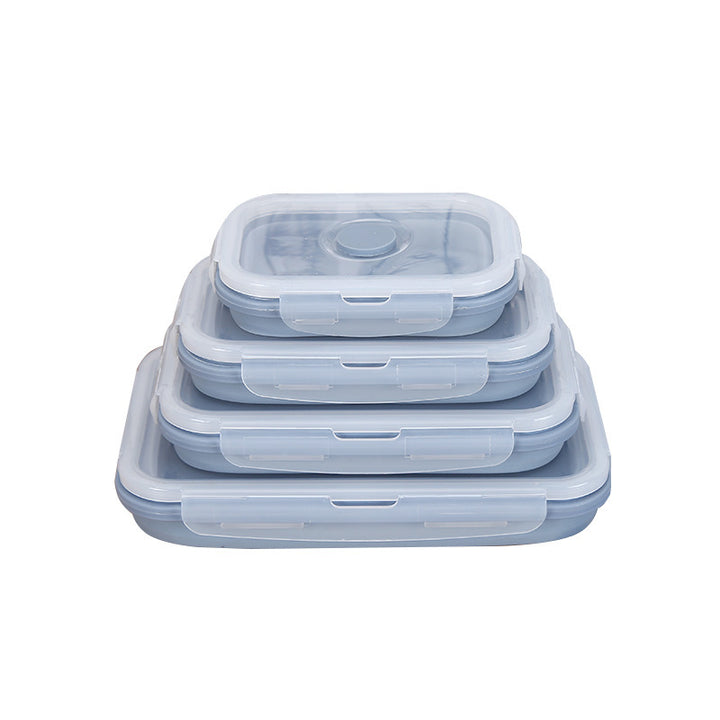 Silicone Lunch Box - Microwave-Safe Round Bowl for Adults