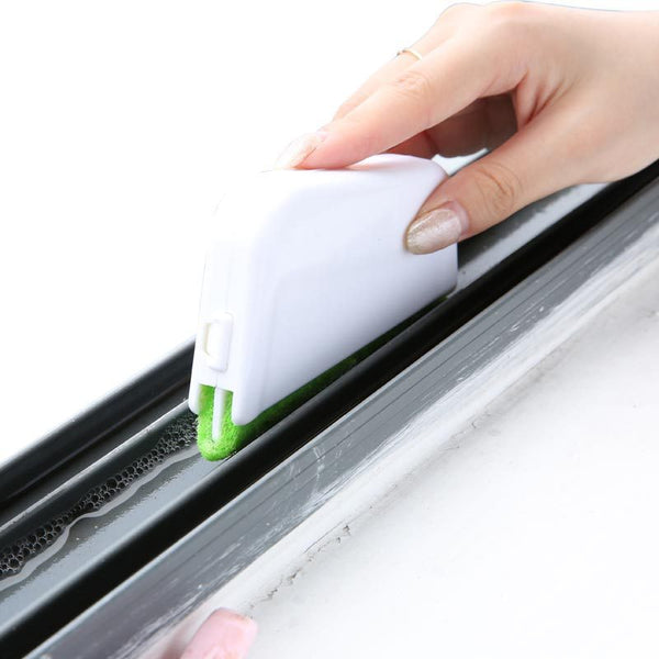 Gap Cleaning Brush | Window Groove Cleaner Tool with Scraper