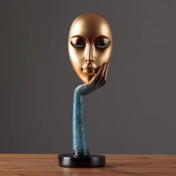 Thinker Resin Sculpture – Elegant Craft Decoration for Study & Living Room