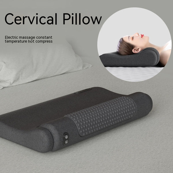 Cervical Spine Massage Pillow | Heating Compress & Traction for Better Sleep