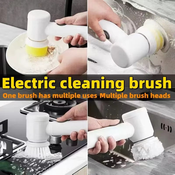 5-in-1 Electric Cleaning Brush – Magic Bathtub & Housework Cleaning Brush