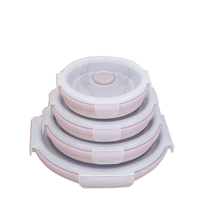 Silicone Lunch Box - Microwave-Safe Round Bowl for Adults