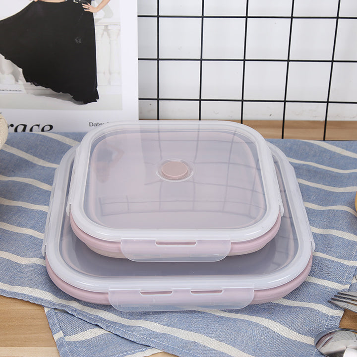 Silicone Lunch Box - Microwave-Safe Round Bowl for Adults