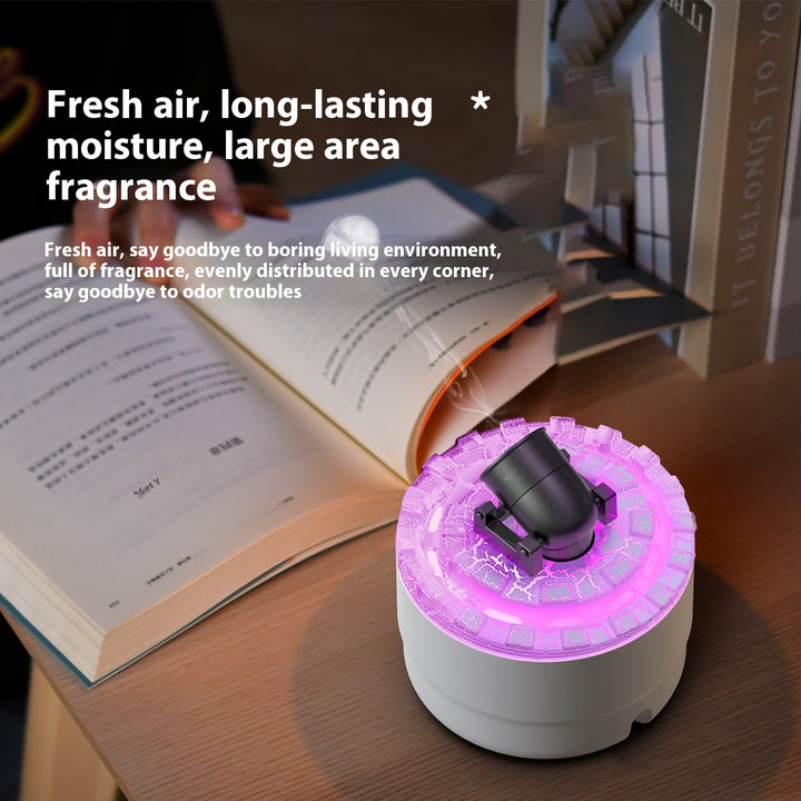 Battery Aroma Diffuser - Colorful Flame Humidifier & Essential Oil Night Light