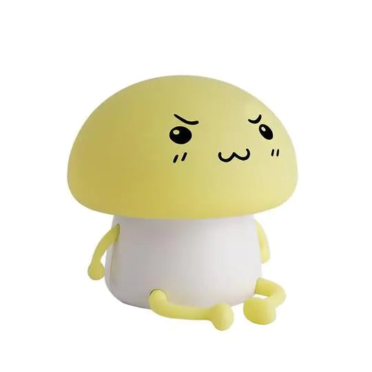 Yellow Mushroom Night Light LED lamp with cartoon design