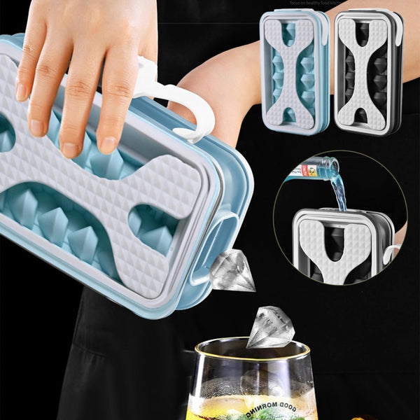 2-in-1 Portable Silicone Ice Ball Mold – Creative Ice Cube Maker for Drinks