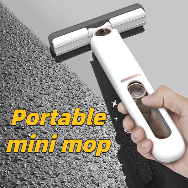 Portable Self-Squeeze Mini Mop | Lazy Hand Wash-Free Cleaning Tool