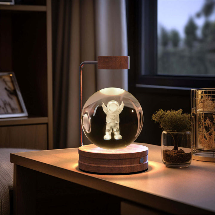 Crystal Ball Night Light - 3D Dinosaur Pattern Lamp for Cozy Ambiance in Bedroom