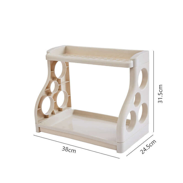 Multilayer Kitchen Storage Shelving for space-saving, sustainable biophilic design, Japandi style, ideal for organizing essentials.