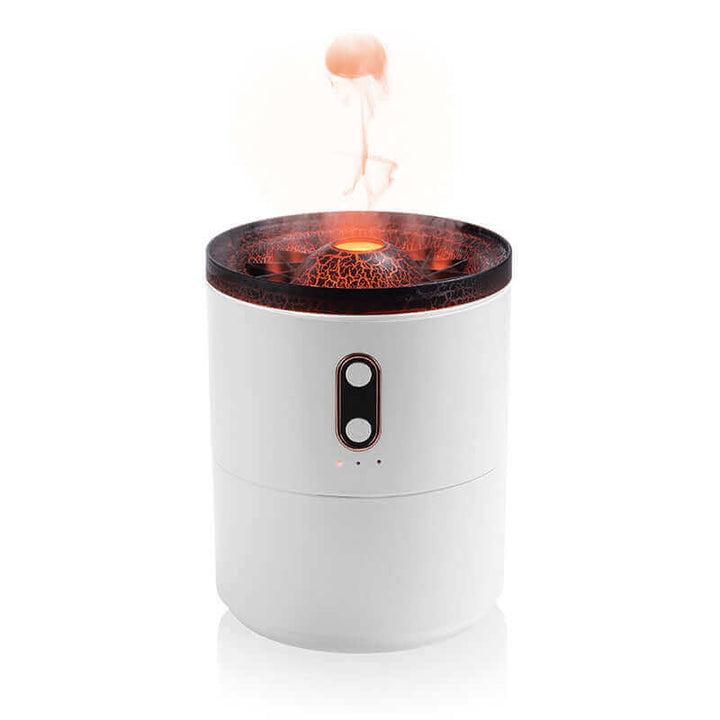 Volcanic Flame USB Aroma Diffuser with jellyfish-inspired design and ambient light effect