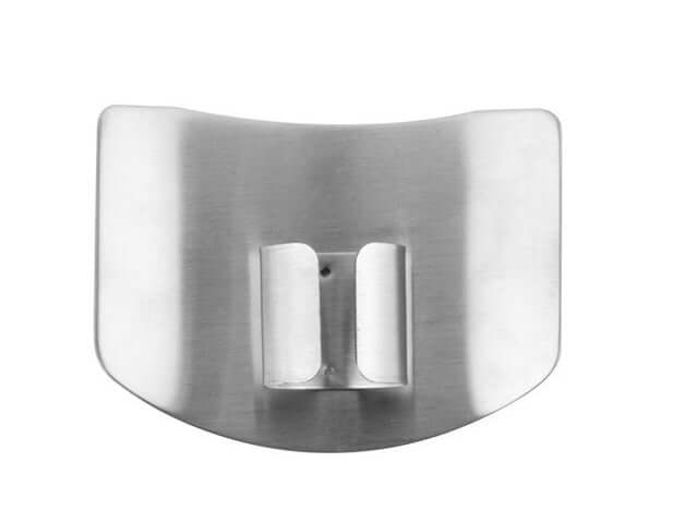 Stainless Steel Finger Guard for safe cutting, a must-have kitchen tool for beginner and professional chefs ensuring precision and safety.