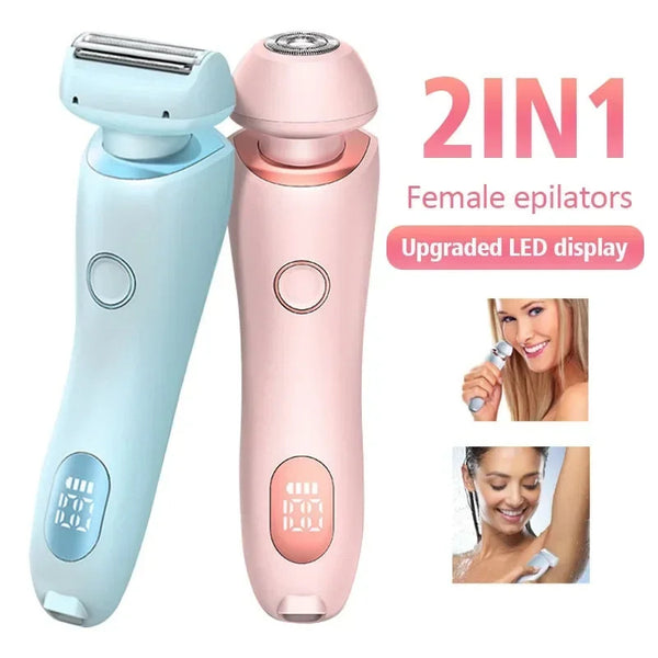 2-in-1 Hair Removal Epilator | USB Rechargeable Women’s Razor & Trimmer