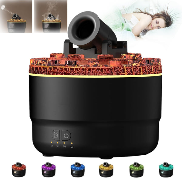 Battery Aroma Diffuser - Colorful Flame Humidifier & Essential Oil Night Light