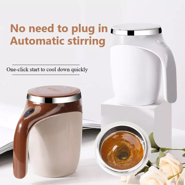 Rechargeable Automatic Stirring Cup – Electric Magnetic Cup for Coffee & Milkshakes