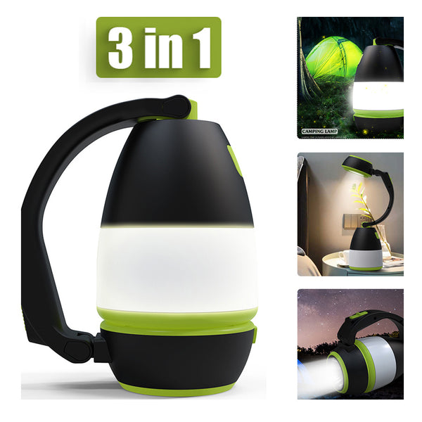 3-in-1 Multifunctional Table Lamp | LED Tent Lamp, Car Night Light & Emergency Flashlight