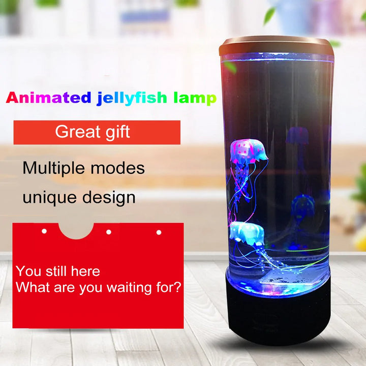 Vavilion Color Changing LED Jellyfish Aquarium Night Light for stylish home decor, making a great gift and enhancing modern living spaces.