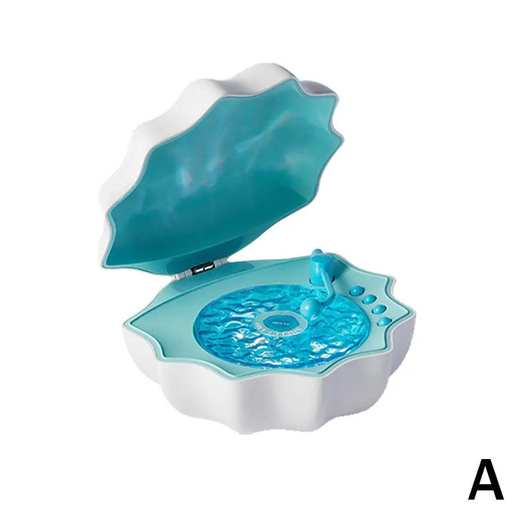 Retro vinyl-style Bluetooth speaker with white noise and color light projection