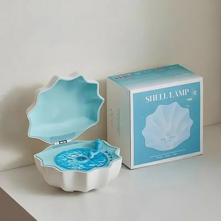 Retro vinyl-style Bluetooth speaker with white noise and color light projection